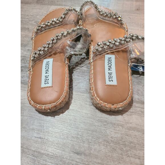 Steve Madden size 8.5 women's Zendaya silver espadrille style sandals - Picture 5 of 9